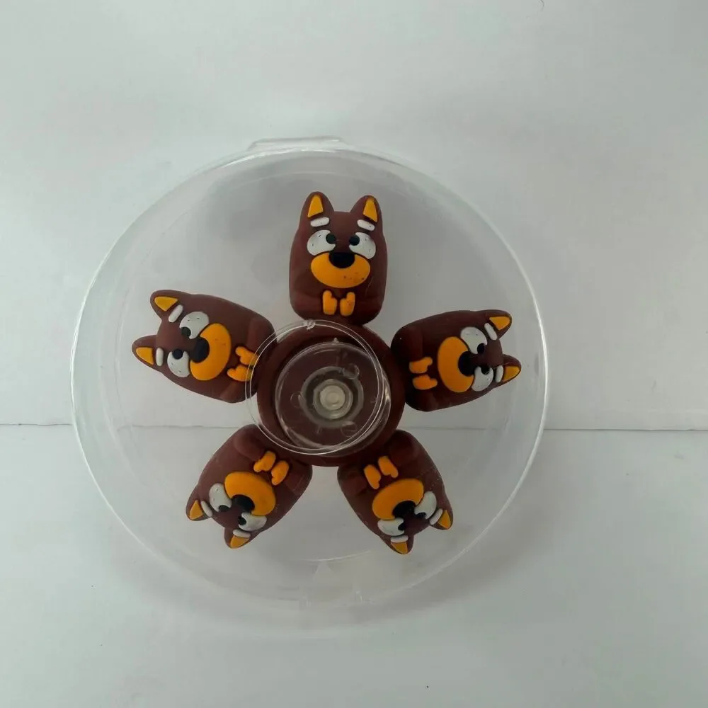 Bingo Character Fidget Spinner – 5‑Head Design – Stress‑Relief Desk Toy